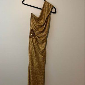 Vintage Gold Column Gown